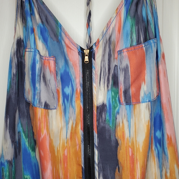 🎈2/$50 Rachel Roy Oversized XS Romper 100% Silk - Picture 4 of 10